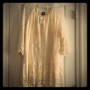 Ivory Lace/Crochet/Embroidered Tunic